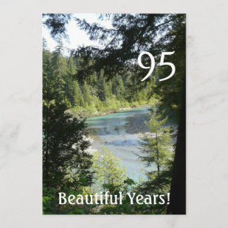 Invitación ¡95 años hermosos! - Cumpleaños+Lago woodland