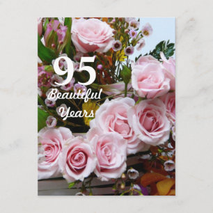 Invitación ¡95 años hermosos! - Fiesta de cumpleaños/rosas