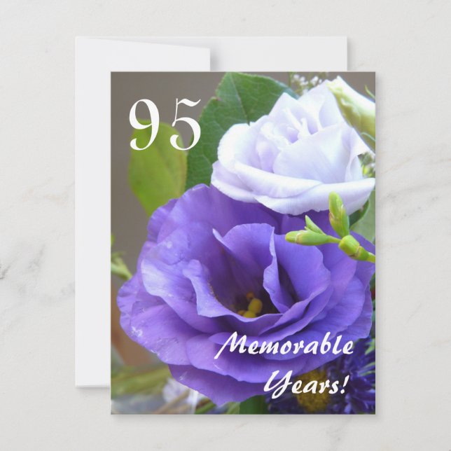 Invitación ¡95 años memorables!-Celebración de cumpleaños (Anverso)