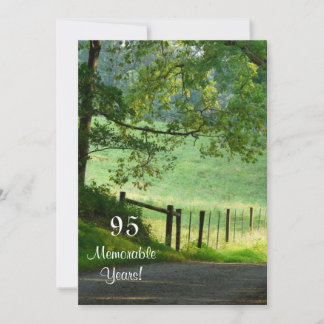 Invitación 95 años memorables/celebración de cumpleaños-hombr