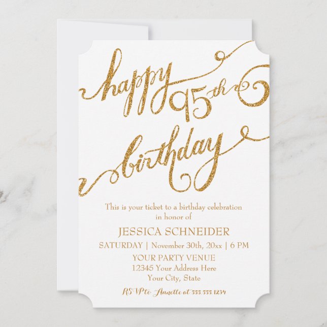 Invitación 95, Novena Fiesta de Cumpleaños (Anverso)