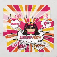 9.º Chica del partido de cumpleaños Superhéroe Com