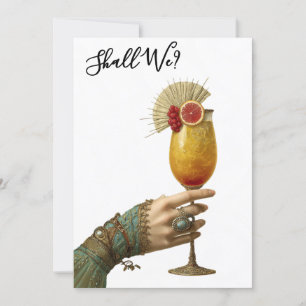 Invitación *~* A101 24 Cóctel Ornamentado FOTO DESPEDIDA DE S