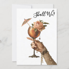 Invitación *~* A101 3 Cóctel Ornate FOTO DESPEDIDA DE SOLTERA