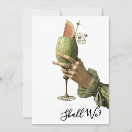 Invitación *~* A101 4 Cóctel Ornate FOTO DESPEDIDA DE SOLTERA