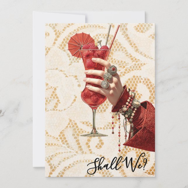 Invitación *~* A101 Cóctel Ornate FOTO 4 DESPEDIDA DE SOLTERA (Anverso)