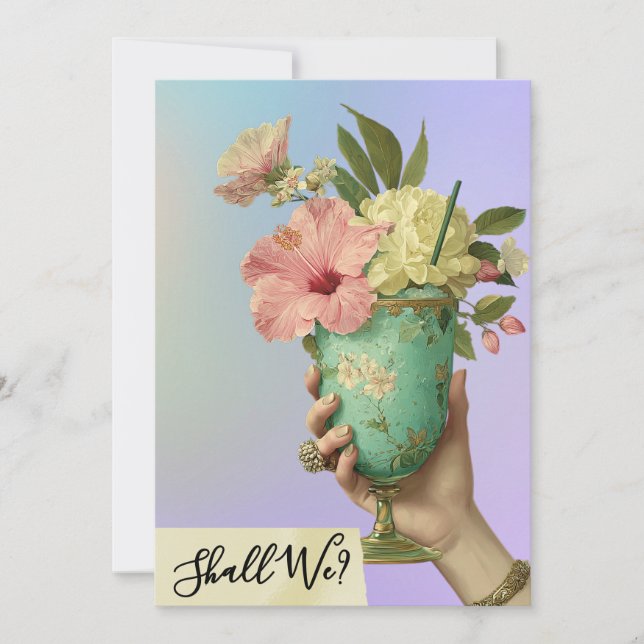 Invitación *~* A101 FOTO 10 Cocktail Ornate BACHELORETTE (Anverso)