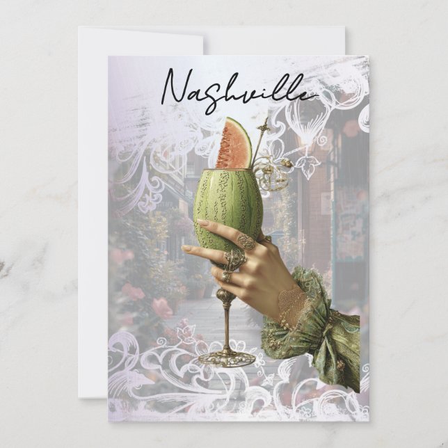 Invitación *~* A101 FOTO 4 Cóctel Nashville BACHELORETTE (Anverso)