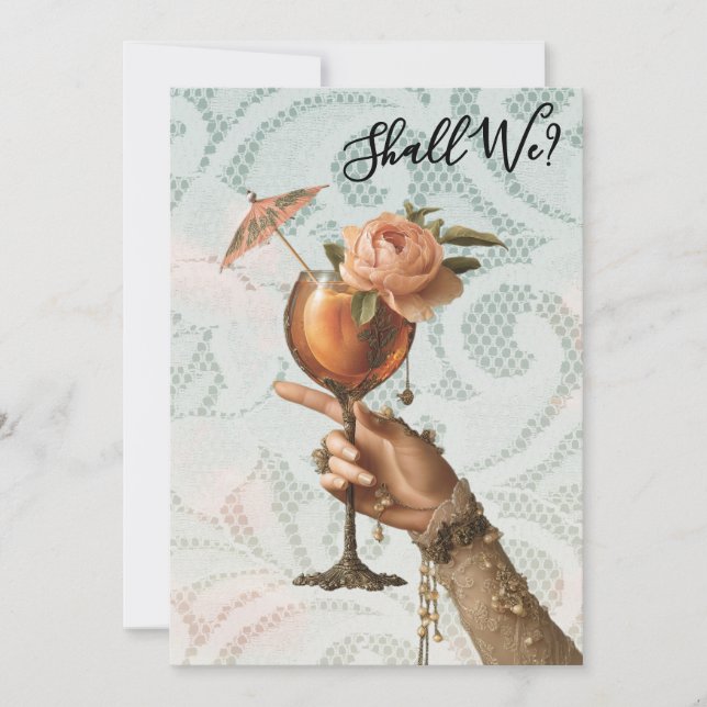 Invitación *~* A101 Ornate Cocktail FOTO 3  DESPEDIDA DE SOLT (Anverso)