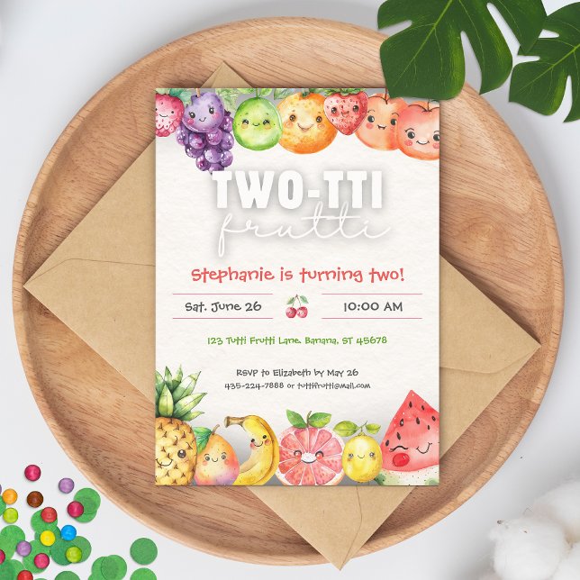 Invitación a 2º cumpleaños de Twotti Frutti (Subido por el creador)