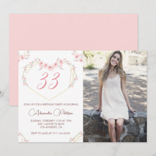 Invitación a 33 años. Foto Elegante Boho