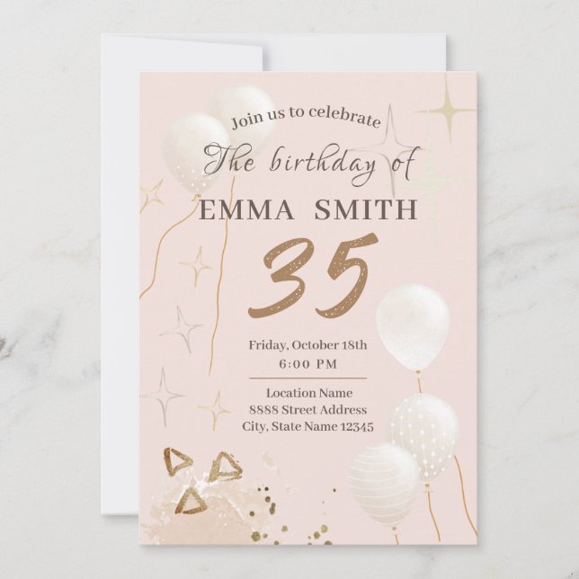 Invitación a 35 años (Anverso)