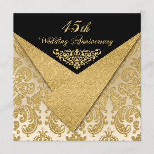 Invitación a 45º aniversario de FAUX Flaps Damask