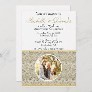 Invitación a 50 aniversario de Boda de oro