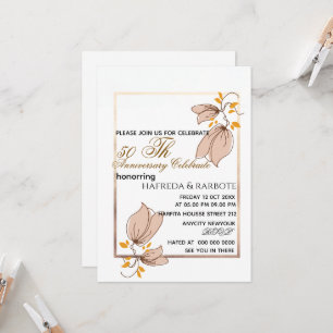 Invitación a 50 años, Boda de la vegetación Anni