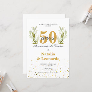 Invitación a 50 años en español
