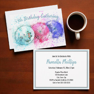Invitación a 55 cumpleaños de cócteles Tropical Um