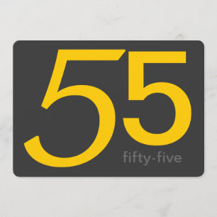 Invitación a 55 cumpleaños de Personalizado amaril