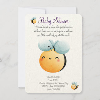 Invitación a abejas con acuarela