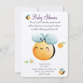 Invitación a abejas con acuarela