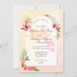 Invitación a acuarela de Aloha Sunrise Arch