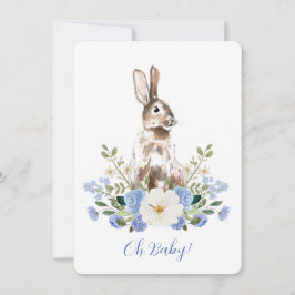 Invitación a acuarela de conejo de Baby Shower