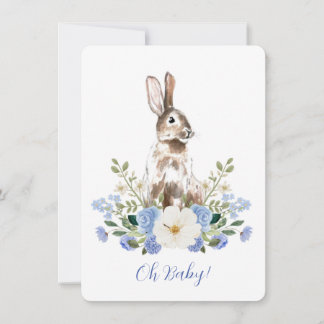 Invitación a acuarela de conejo de Baby Shower