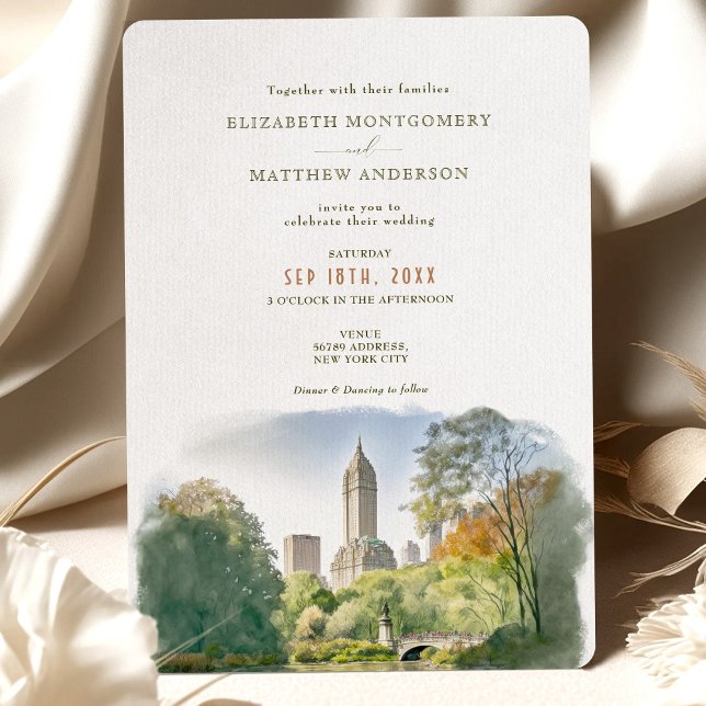 Invitación a acuarela de la boda de destino de Nue (Subido por el creador)