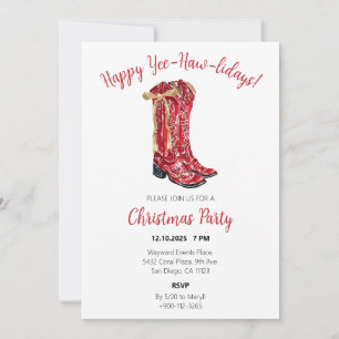 Invitación a acuarela de Navidades de niñas de vac