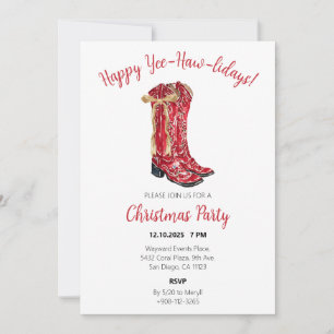 Invitación a acuarela de Navidades de niñas de vac