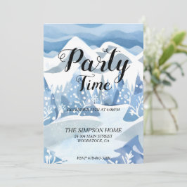 Invitación a acuarela de Winter Wonderland