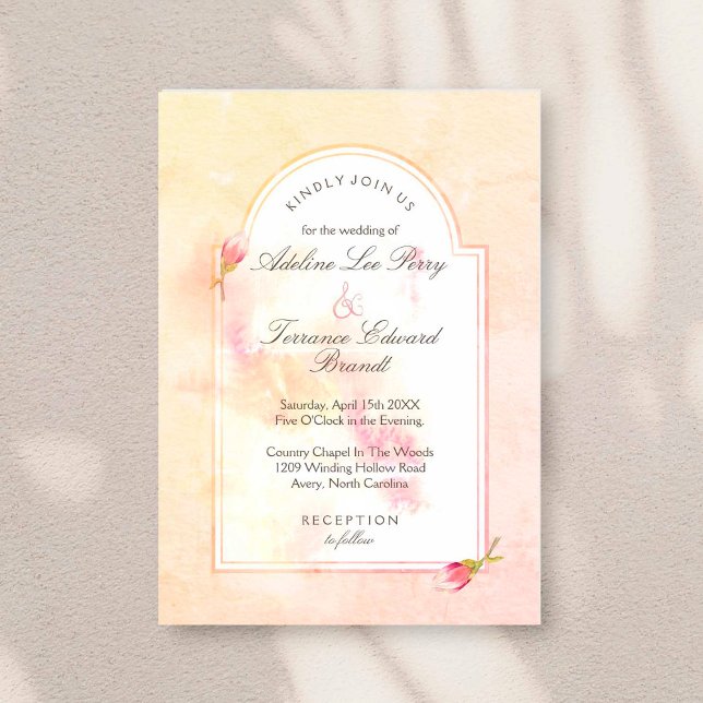 Invitación a acuarela del Arco del Sol de Magnolia (Subido por el creador)