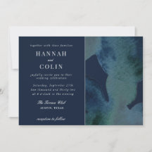 Invitación a acuarela en resumen de esmeralda de l