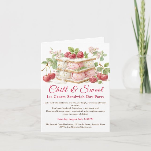 Invitación a acuarela por el Día del Sándwich de h (Anverso)