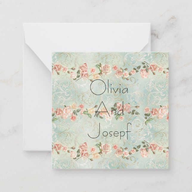 Invitación a acuarela rosas blancos (Anverso)