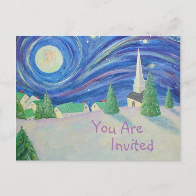 Invitación a aldea de nieve (Anverso)