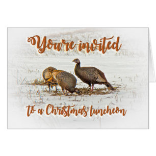 Invitación a almorzar navidades - Pavos salvajes e