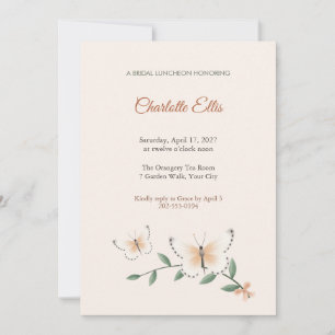 Invitación a Almuerzo Nupcial de Mariposa Mylothri