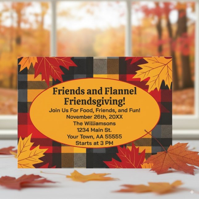 Invitación a amigos y amigos de Flannel (Subido por el creador)
