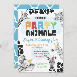 Invitación a animales fiestas | Cumpleaños de Fies
