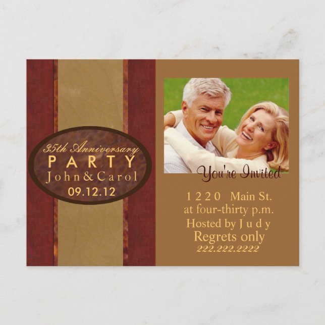 Invitación a aniversario (Anverso)