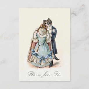 Invitación a aniversario de Boda de arte de gato v
