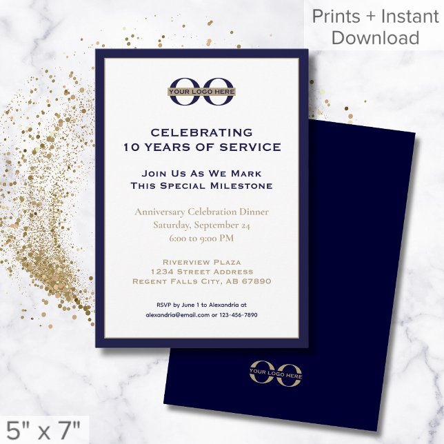 Invitación a aniversario de negocios con logotipo (Subido por el creador)
