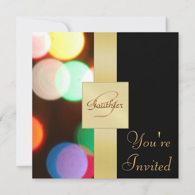 Invitación a Año Nuevo para Navidades (Anverso)