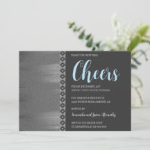 Invitación a años nuevos de moda Plata Art Deco