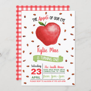 Invitación a Apple para el primer cumpleaños - Man