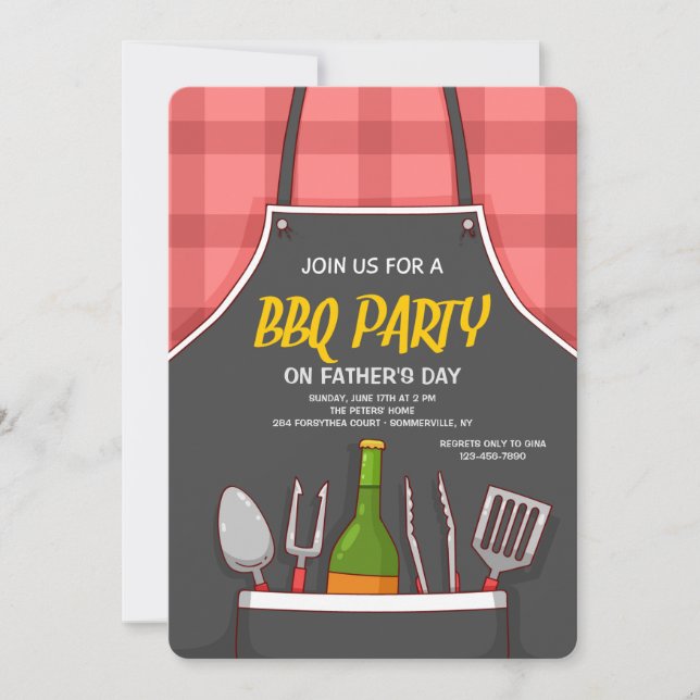 Invitación a Apron BBQ (Anverso)