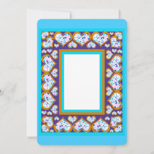 Invitación a aqua de marcos dorados de diamantes d