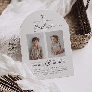 Invitación a arco fotográfico de Joint Baptism 2