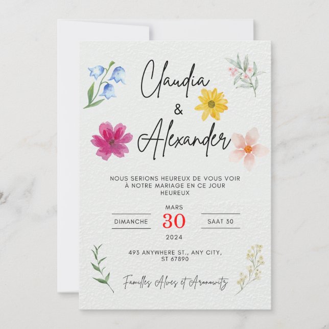 Invitación a asistir a un fiesta (Anverso)